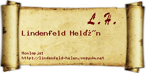 Lindenfeld Helén névjegykártya
