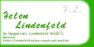 helen lindenfeld business card